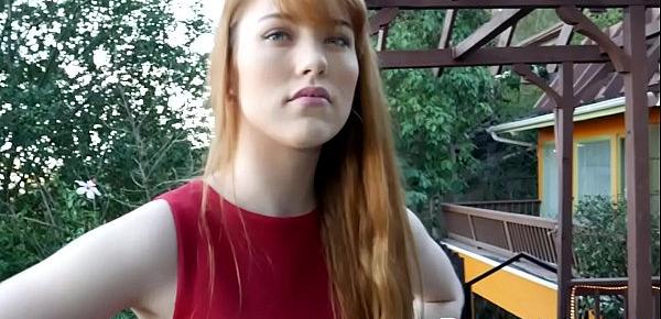  Ginger realtor shows off tits ass and pussy